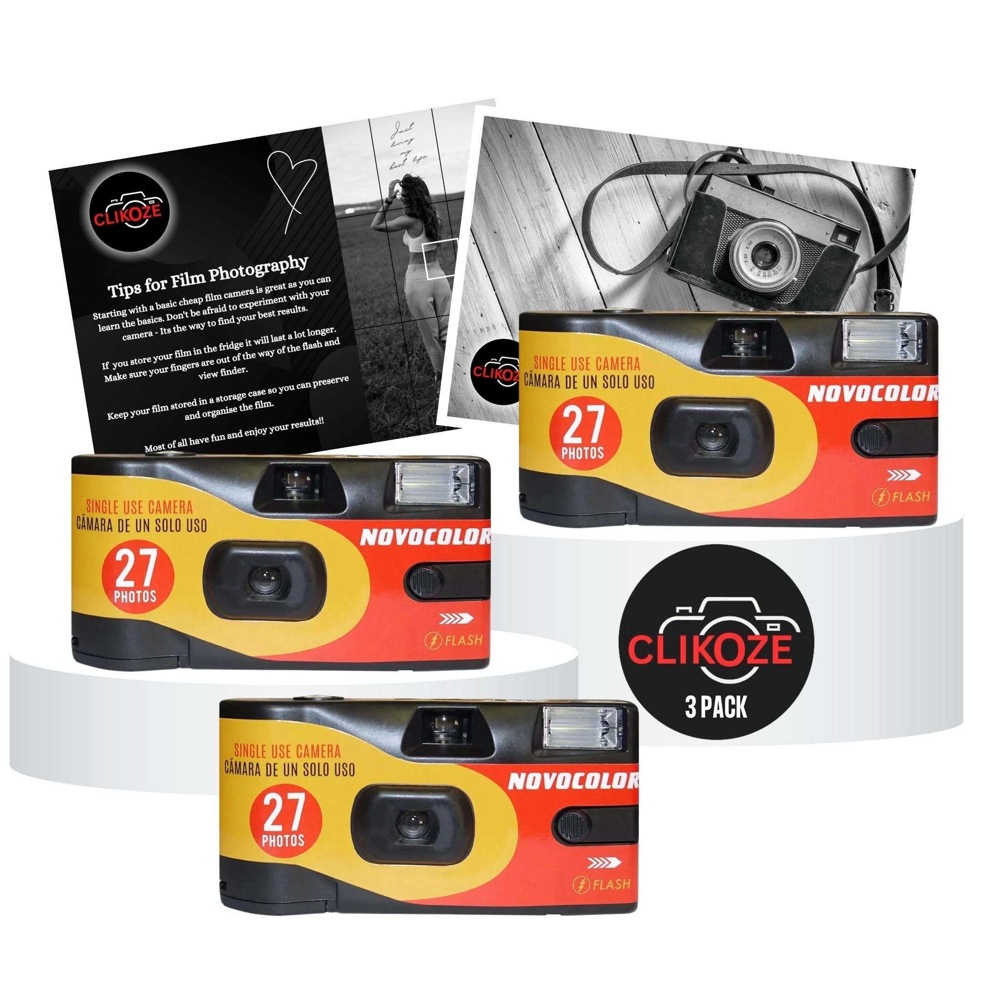 Novocolor Daylight - 27 exposures 35mm + Photography Tips Card