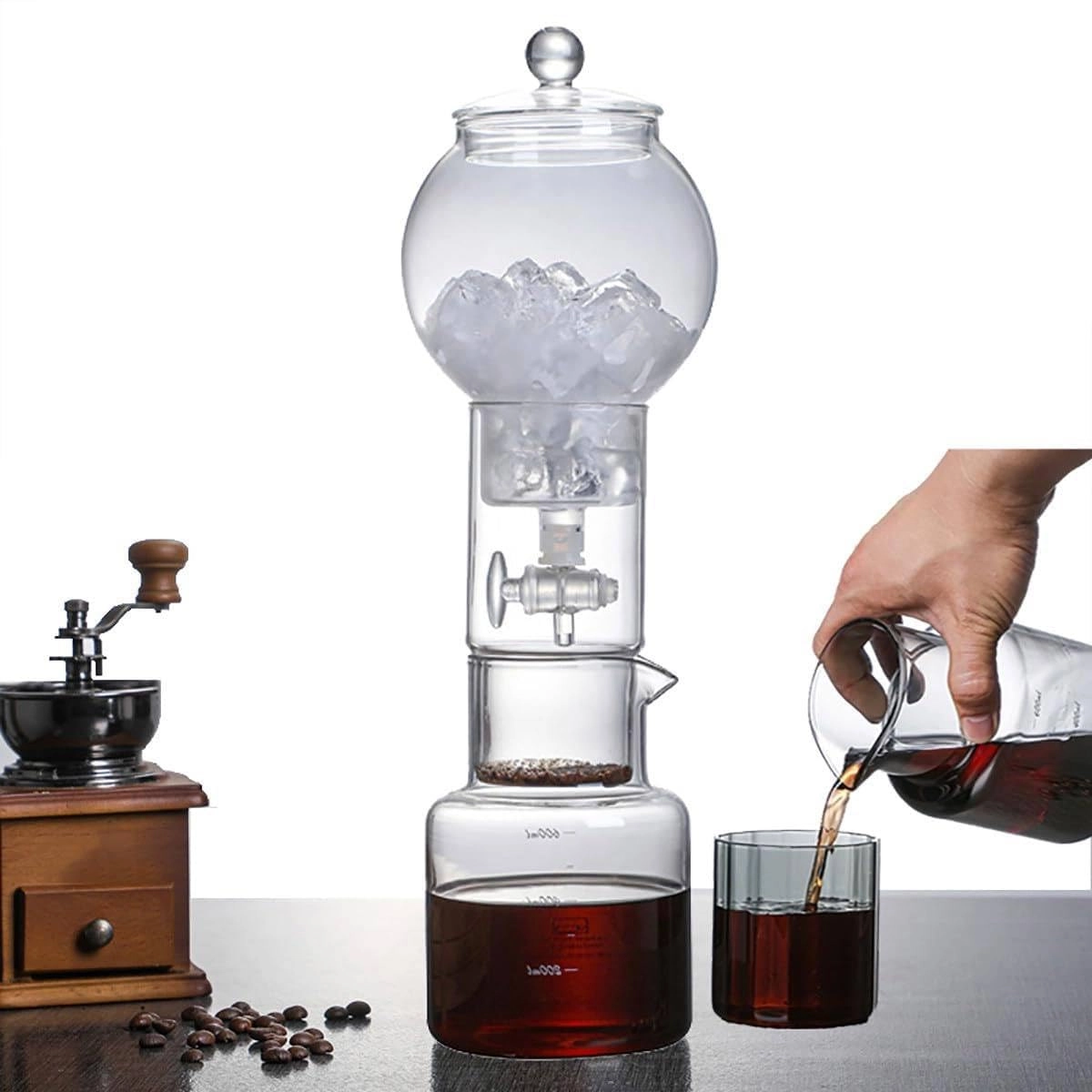 ZHZWwansuGE Cold Brew Coffee Maker - 600ml Adjustable Drip Valve