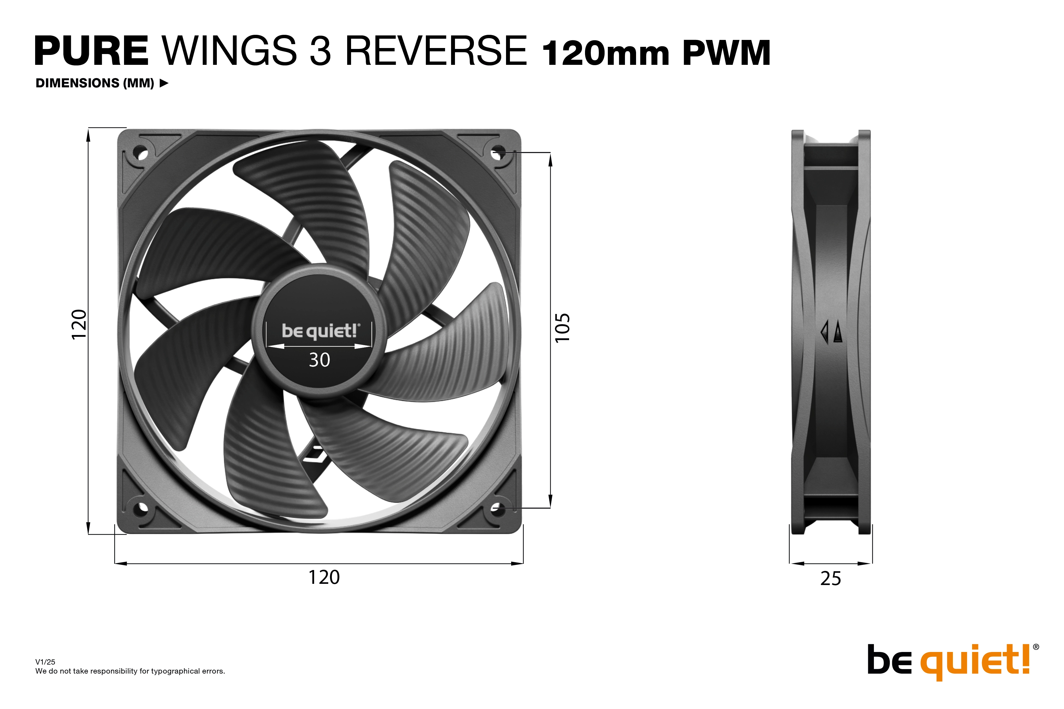 Pure Wings 3 - 1 fan 120mm