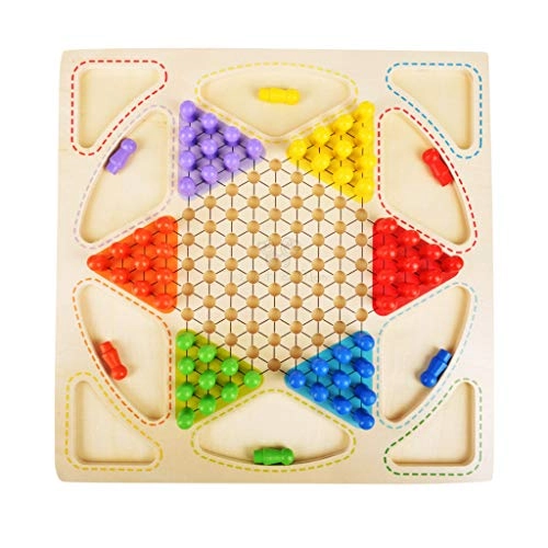 Chinese Checkers - Wood 2 in 1 + Ludo - Multicolor