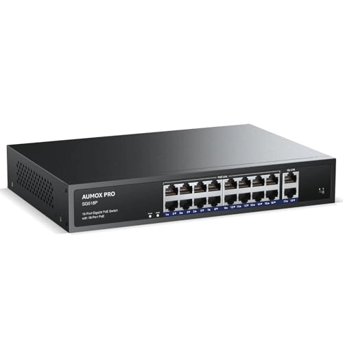 18 Port| 16 Port PoE+2 Uplink 250W 18-ports