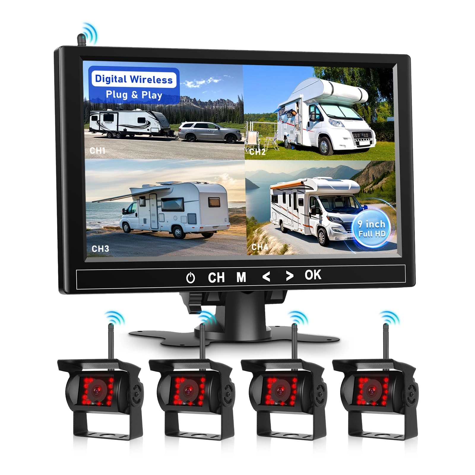 Wireless Backup Camera - Night Vision Wireless 720P