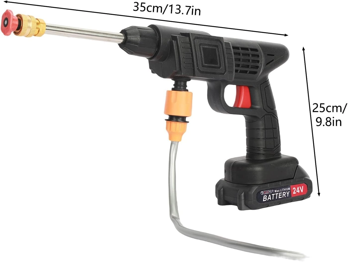 Cordless Portable Pressure Washer Gun - 48V 12000mAh 6 Spray Modes