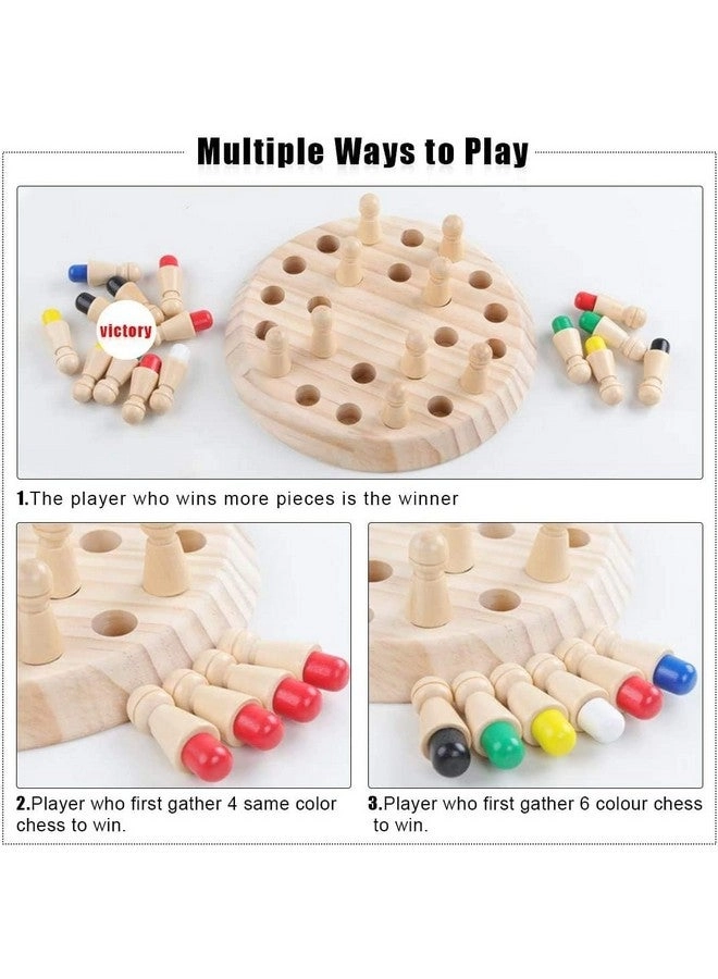 Memory Chess - Wooden Color Matching