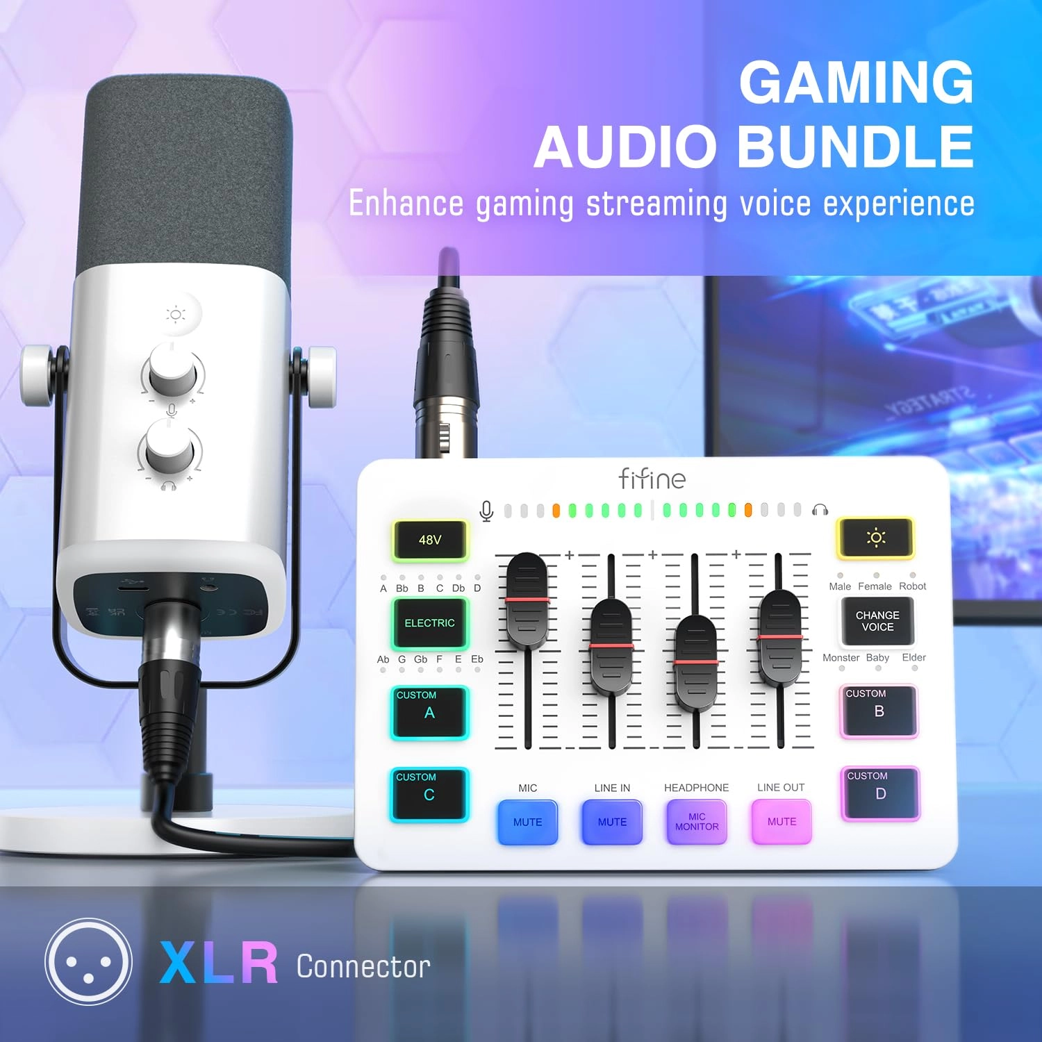 AmpliGame KS5 XLR+USB Microphone Bundle