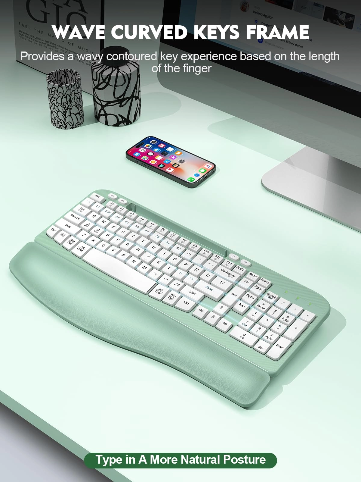 Ergonomic Wireless Keyboard - Wireless