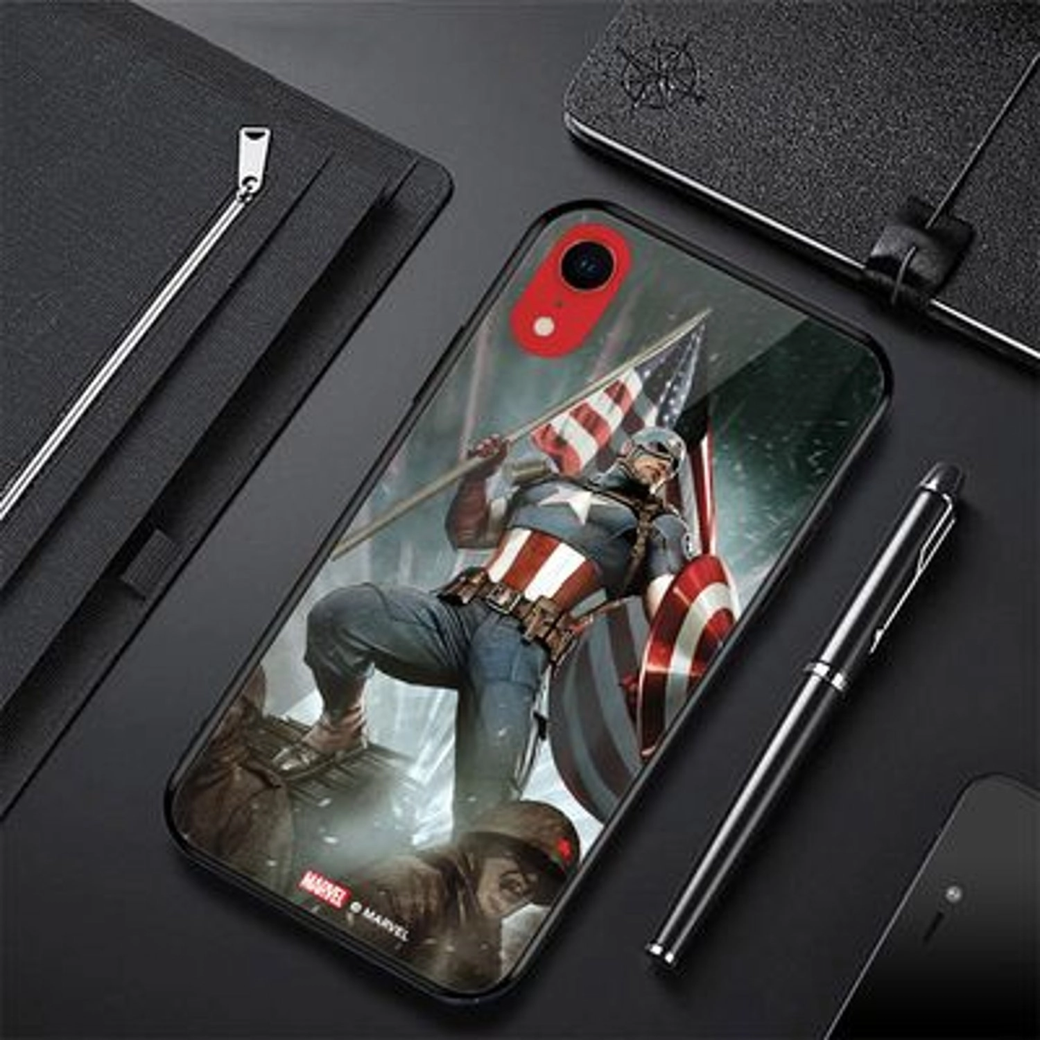 Captain America With Flag Back Case for iPhone XR