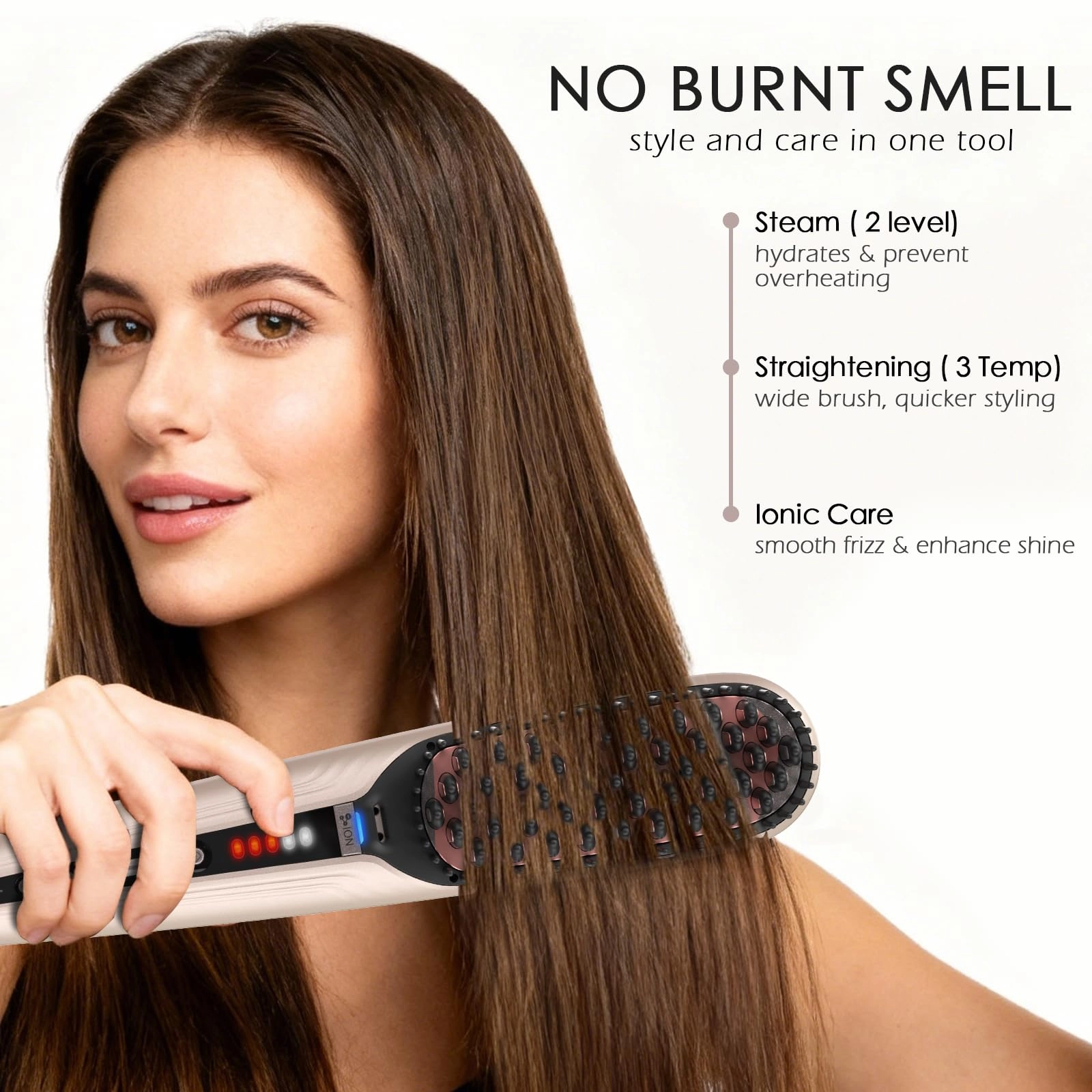 Steam Hair Straightener Brush