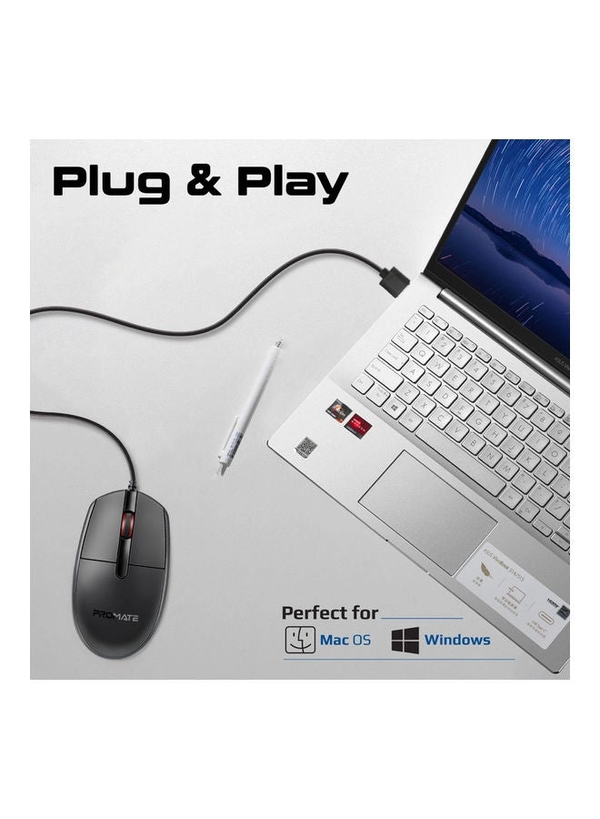 CM-1200 Ergonomic Optical Mouse - Wired