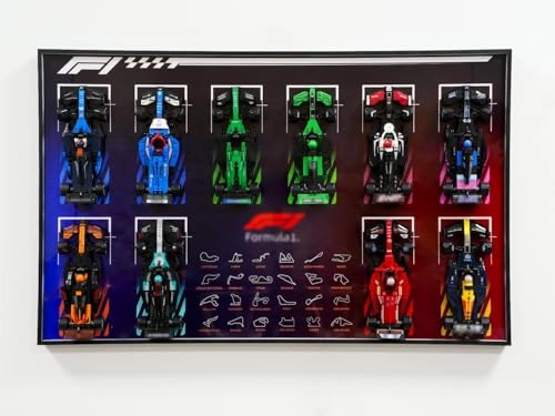 F1 car Wall Mount - 10car Black