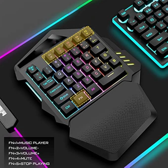 ONE HANDED GAMING KEYBOARD - Wireless