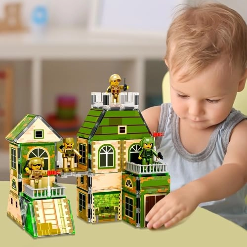 2-In-1 Magnetic Tiles - Ninja & Troop 102 pcs