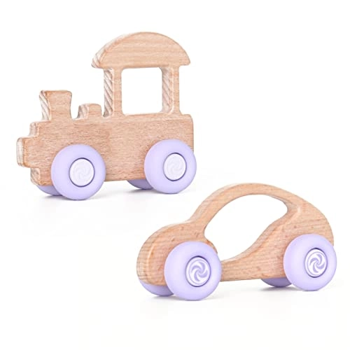 Small Wooden Cars - 3 months+ 2 pieces