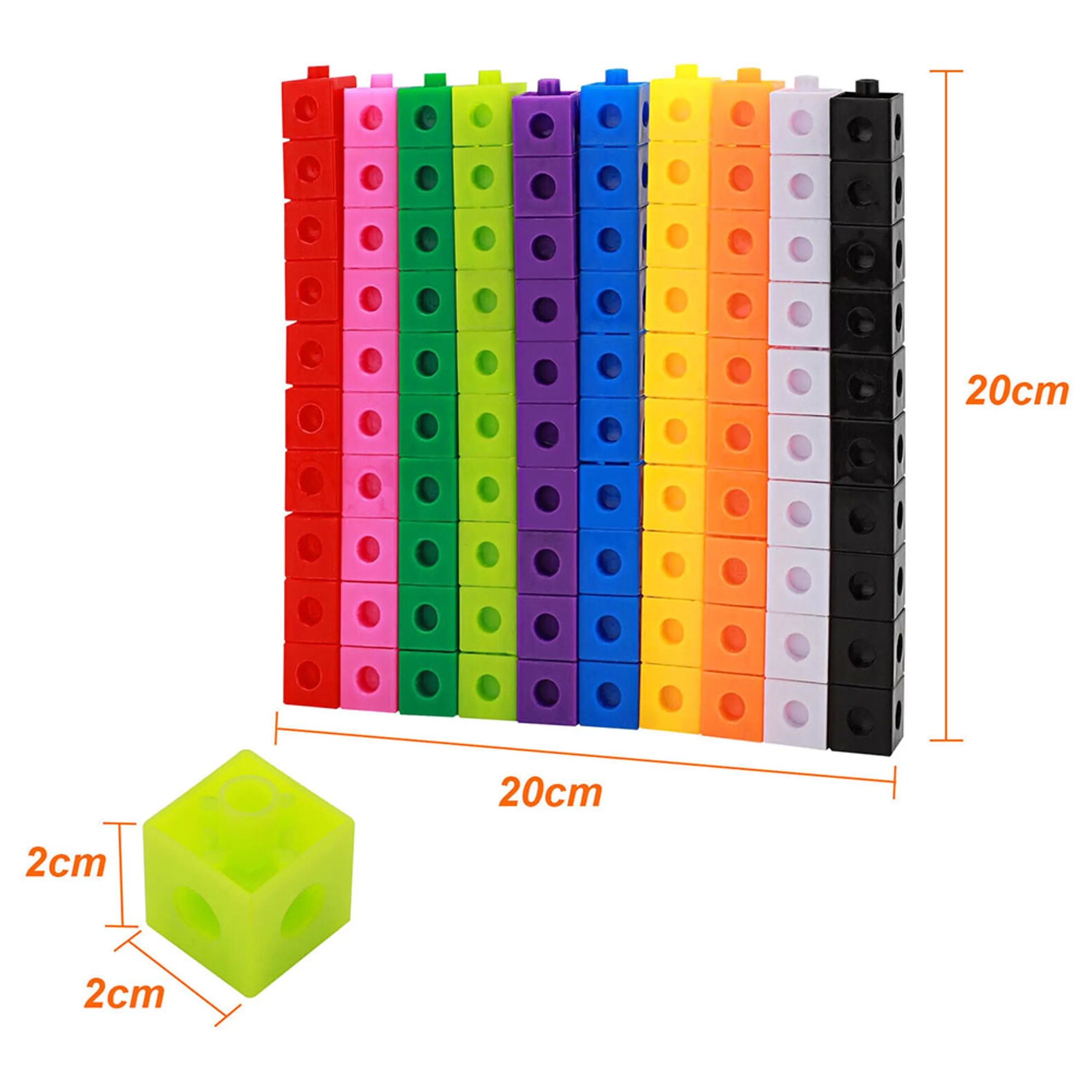 Maths Cubes - Suitable for 2 years & above 100 pieces