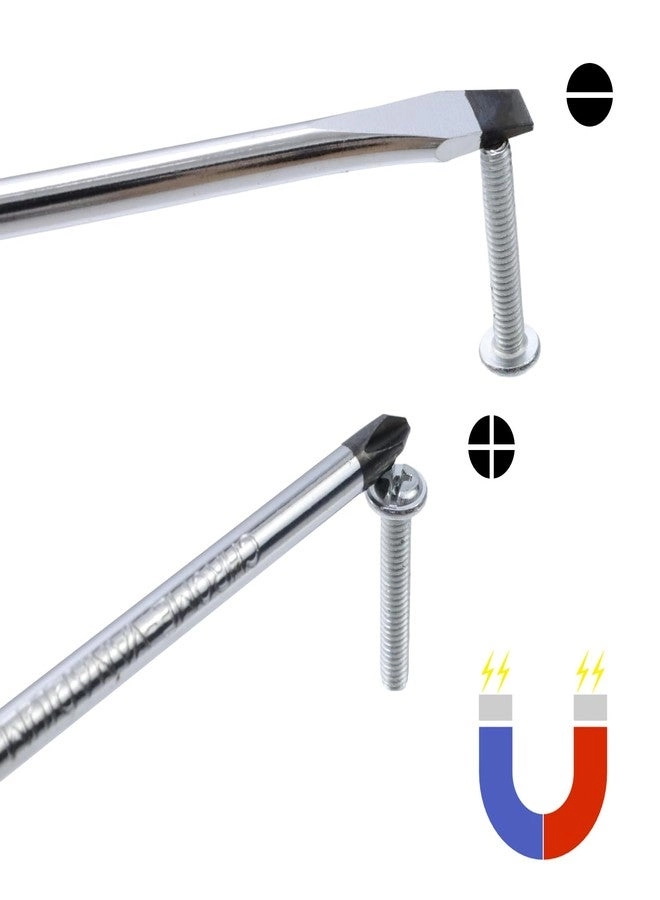 Magnetic Screwdriver Slotted and Phillips Screwdriver (2 Pcs)