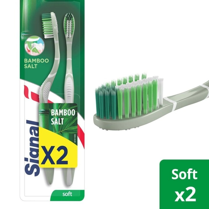 Bamboo Salt Toothbrush - Soft 2-Piece Pack