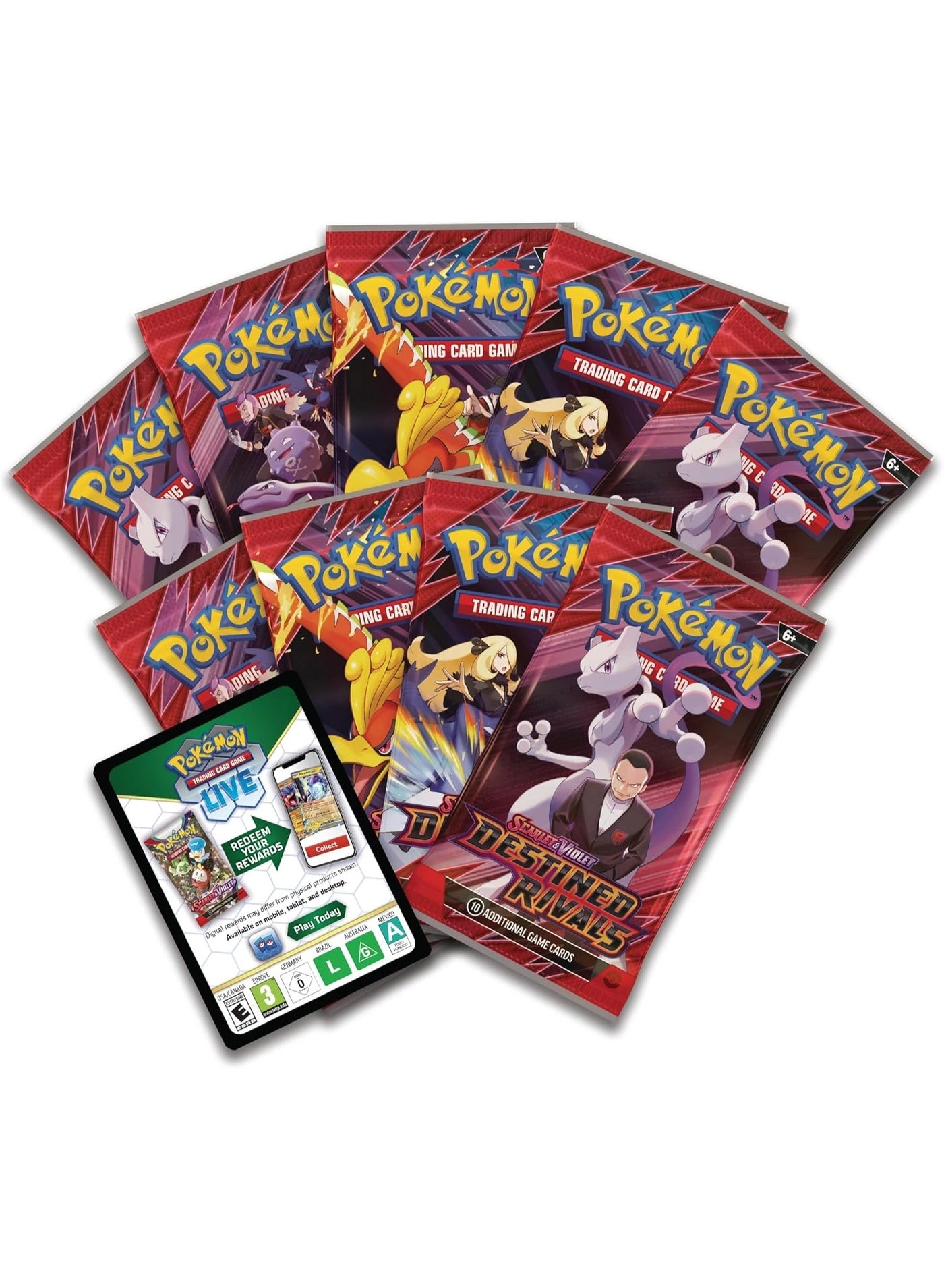 SV10 — SCARLET & VIOLET DESTINED RIVALS ELITE TRAINER BOX - 9 booster packs 65 card sleeves