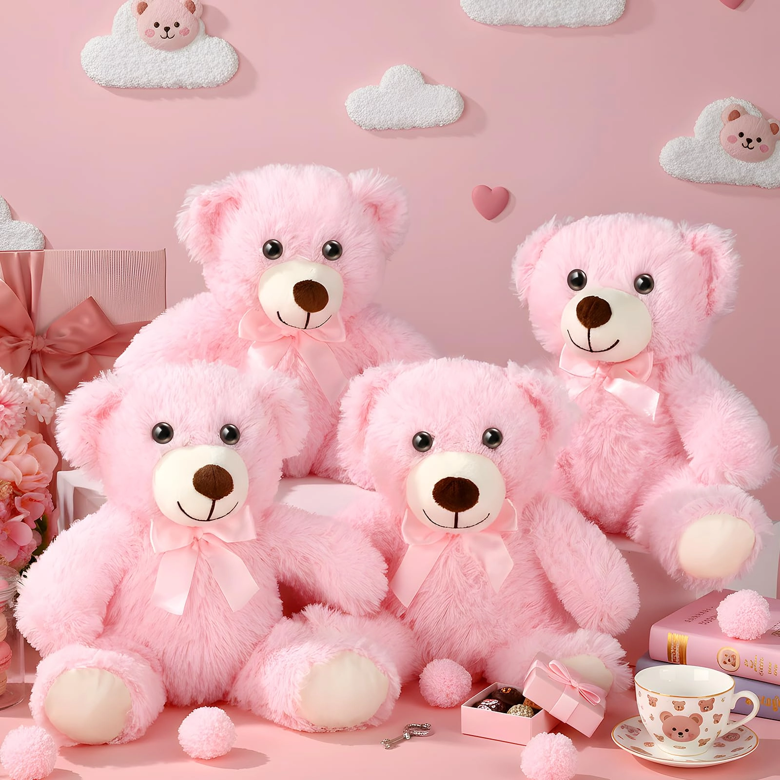 Teddy Bears - 35 cm 4 Pack