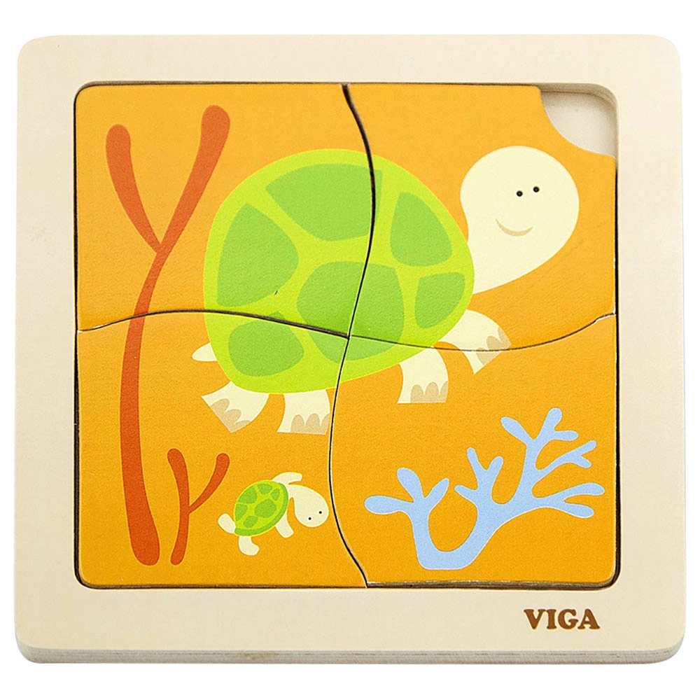 VIGA Turtle Puzzle (SES-50143) - 4 pcs