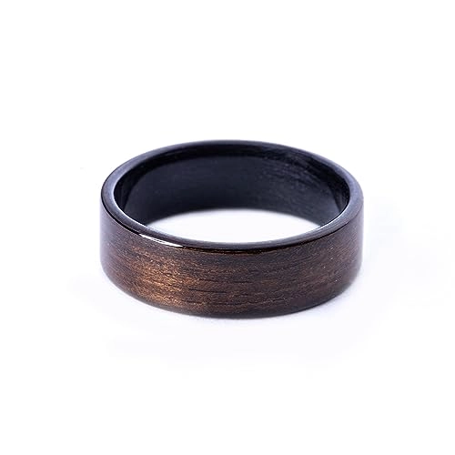 Tesla Key Ring - Handmade Wooden Black Ebony