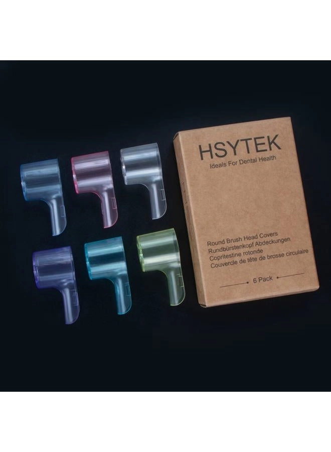 Toothbrush Head Cover - 6 Pack Compatible with Oral B iO Series Transparent