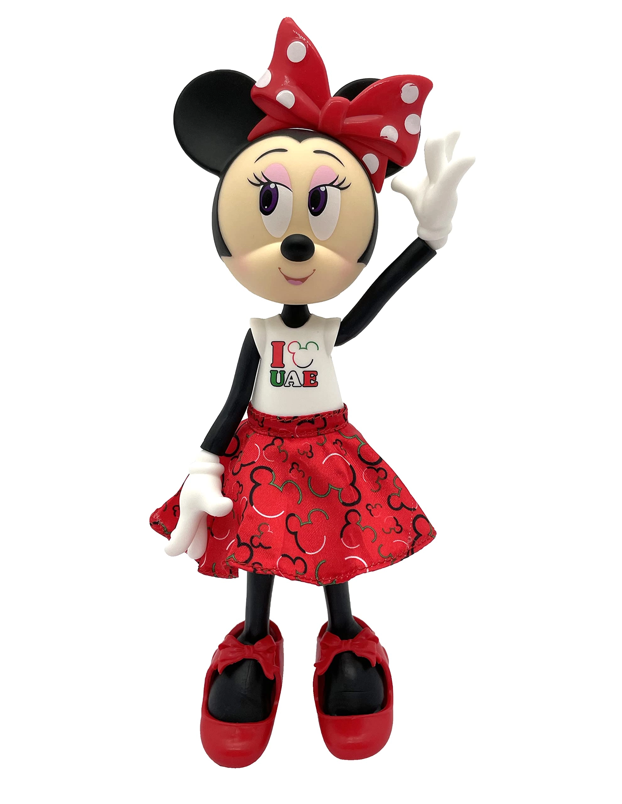 JAKKS Pacific Minnie Mouse Doll - Plastic Poseable I Love UAE T-Shirt Ages 3+