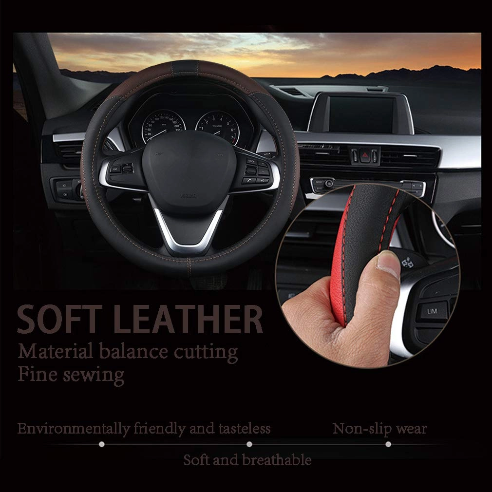 Leather Car Steering Wheel Covers