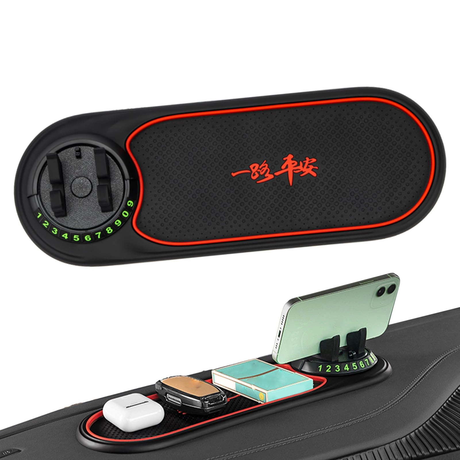 SOPTEC Car Anti Slip Mat Phone Holder - Multifunctional Dashboard Pad Smartphones