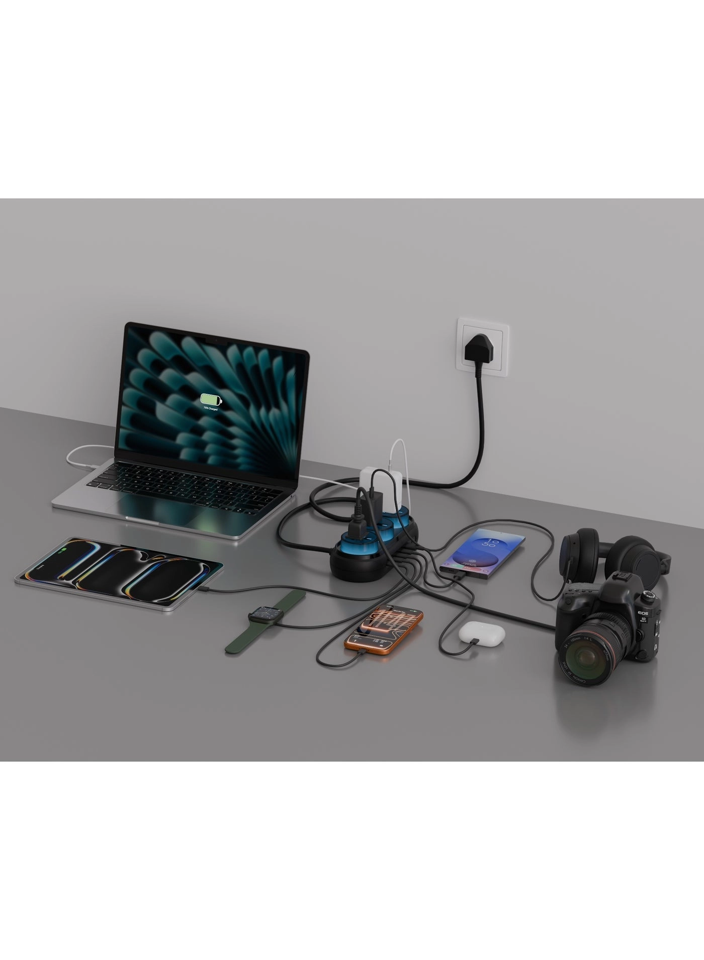 GaN Multi-Port Power Station - 160W 140W PD 1× USB-A 4× USB-C