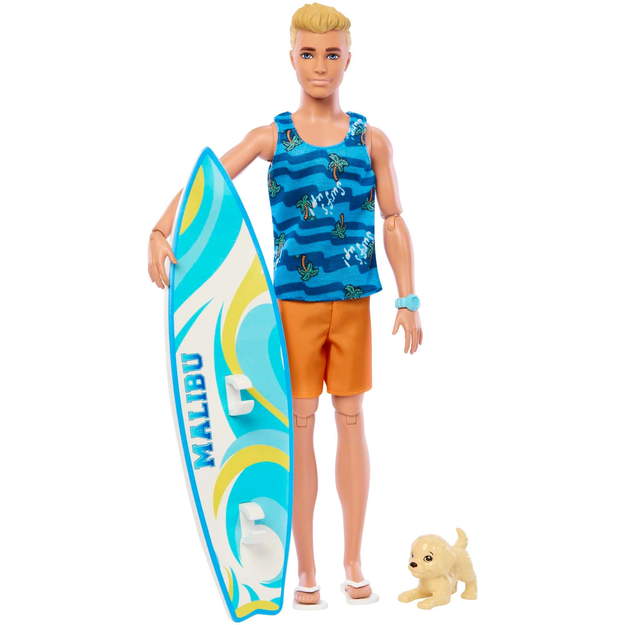 Mattel Ken Surfer Set - Movable Blonde Ages 3+