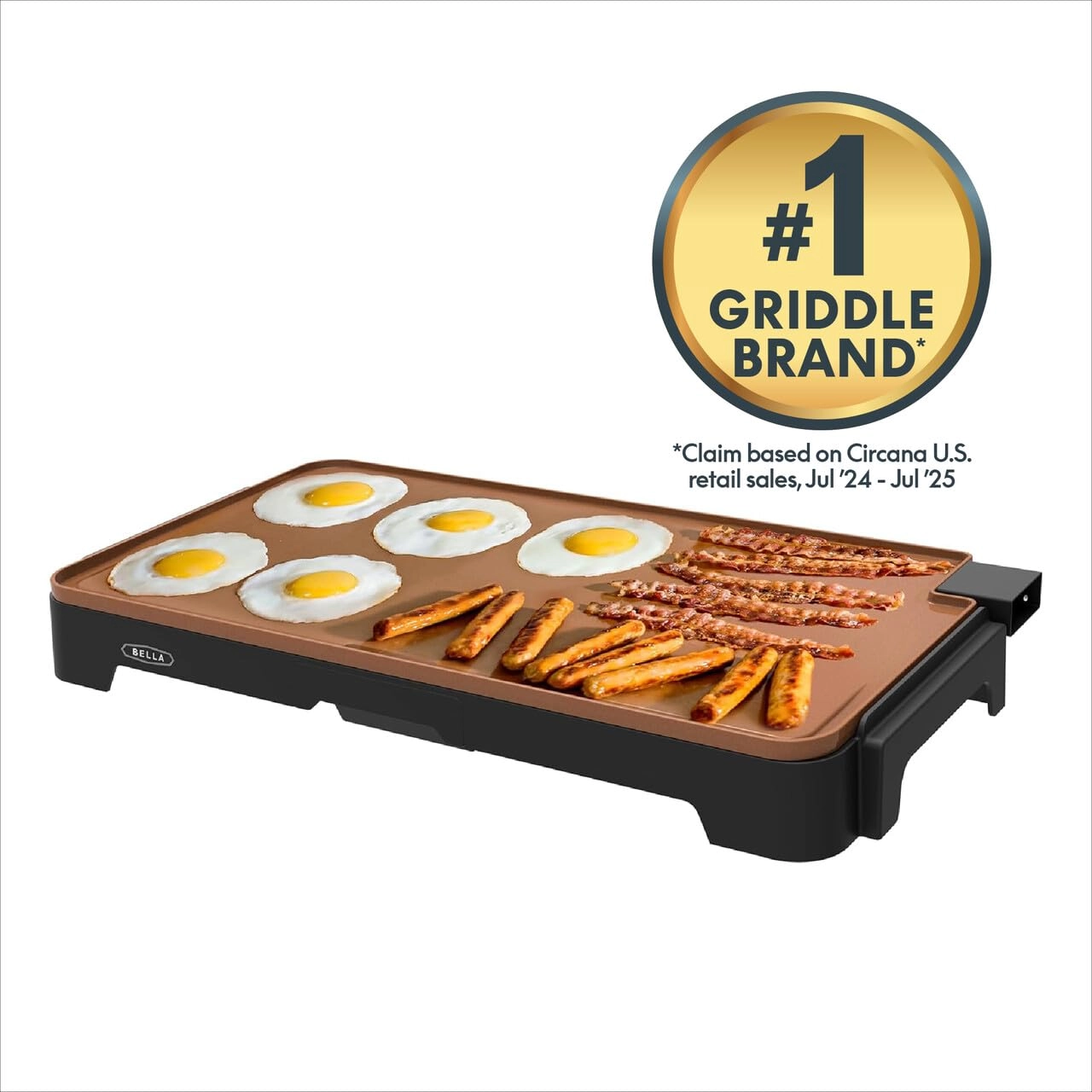 XL Electric Ceramic Titanium Griddle - 1500W 56 cm