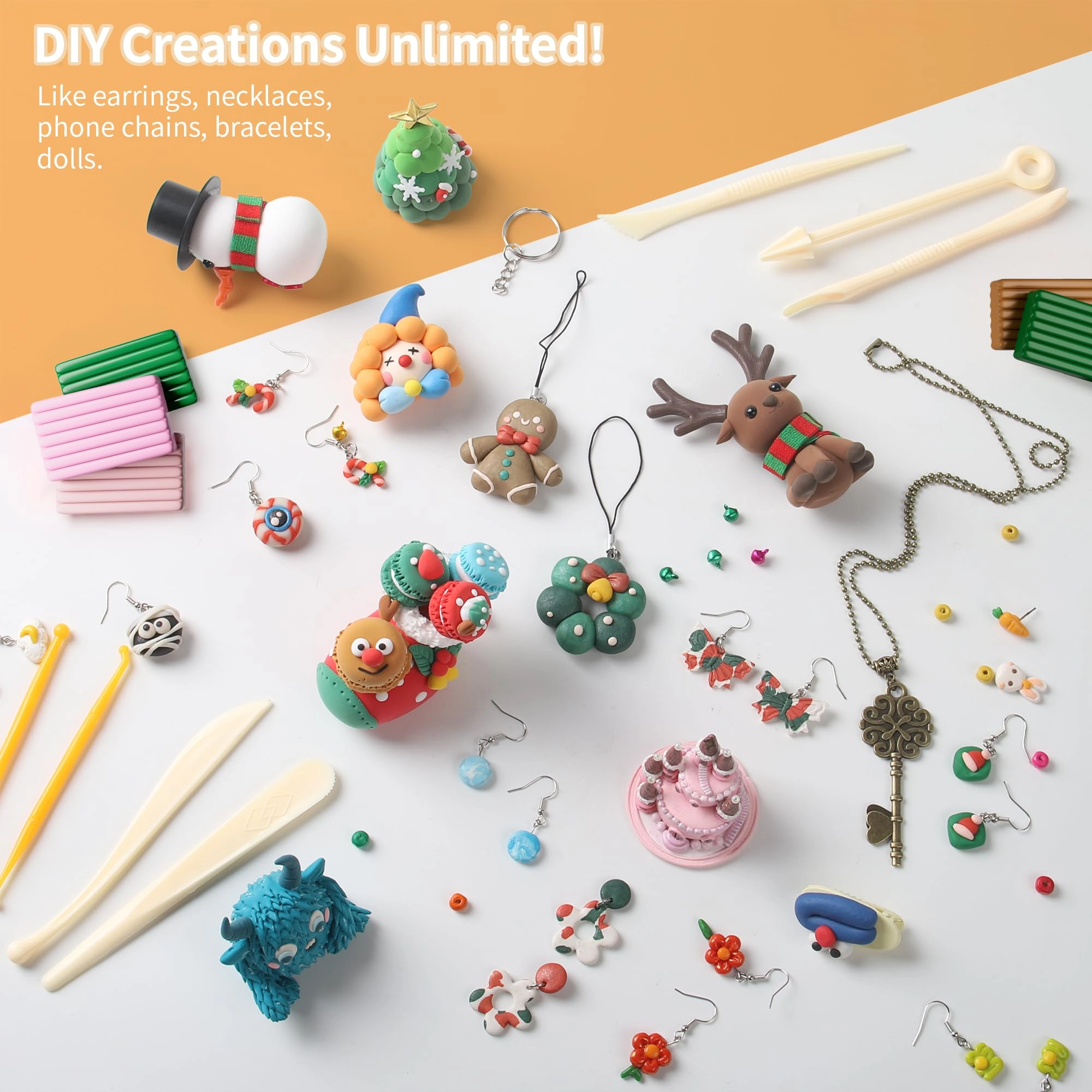 Polymer Clay Kit - Polymer 2.09 Kg 85pcs.