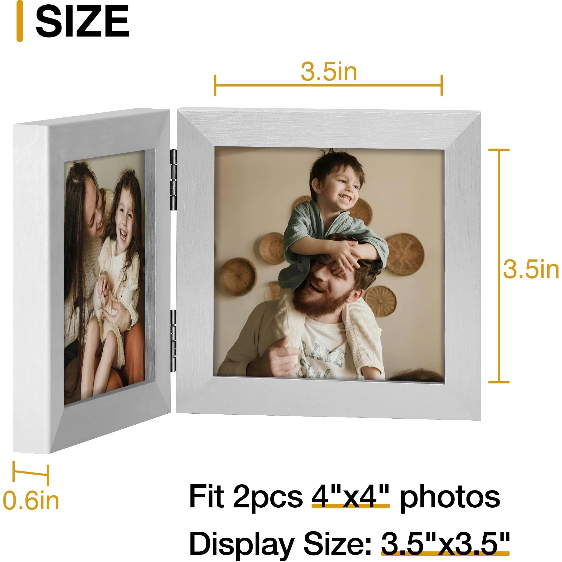 Double Picture Frame - 4x4 2.0 Count