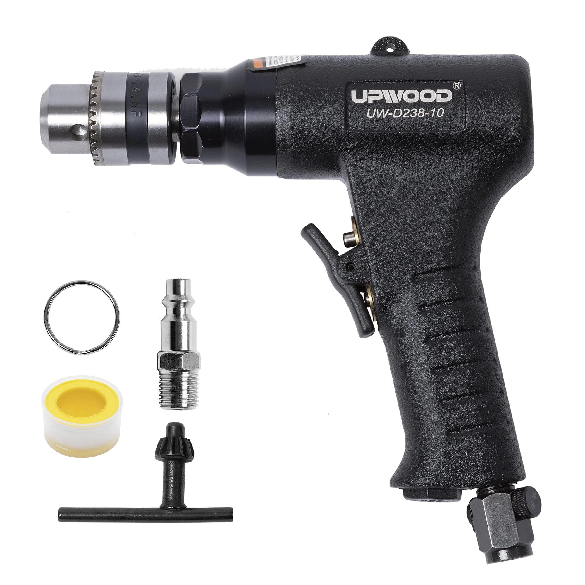 UPWOOD TOOLS UW-D238-10 - 3/8 Reversible Drill Air Powered 1800 RPM