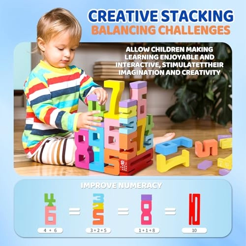 Wooden Number Blocks - 3+ 35 pieces