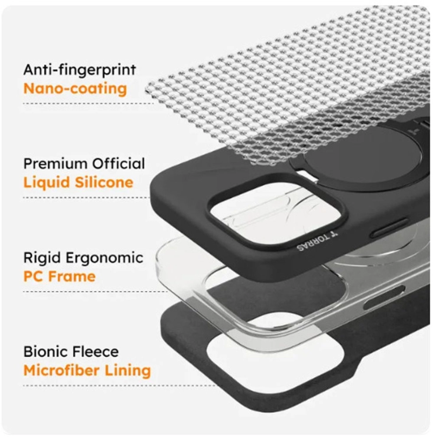 Ostand Spin Silicone Case with MagSafe for iPhone 17 Pro Max