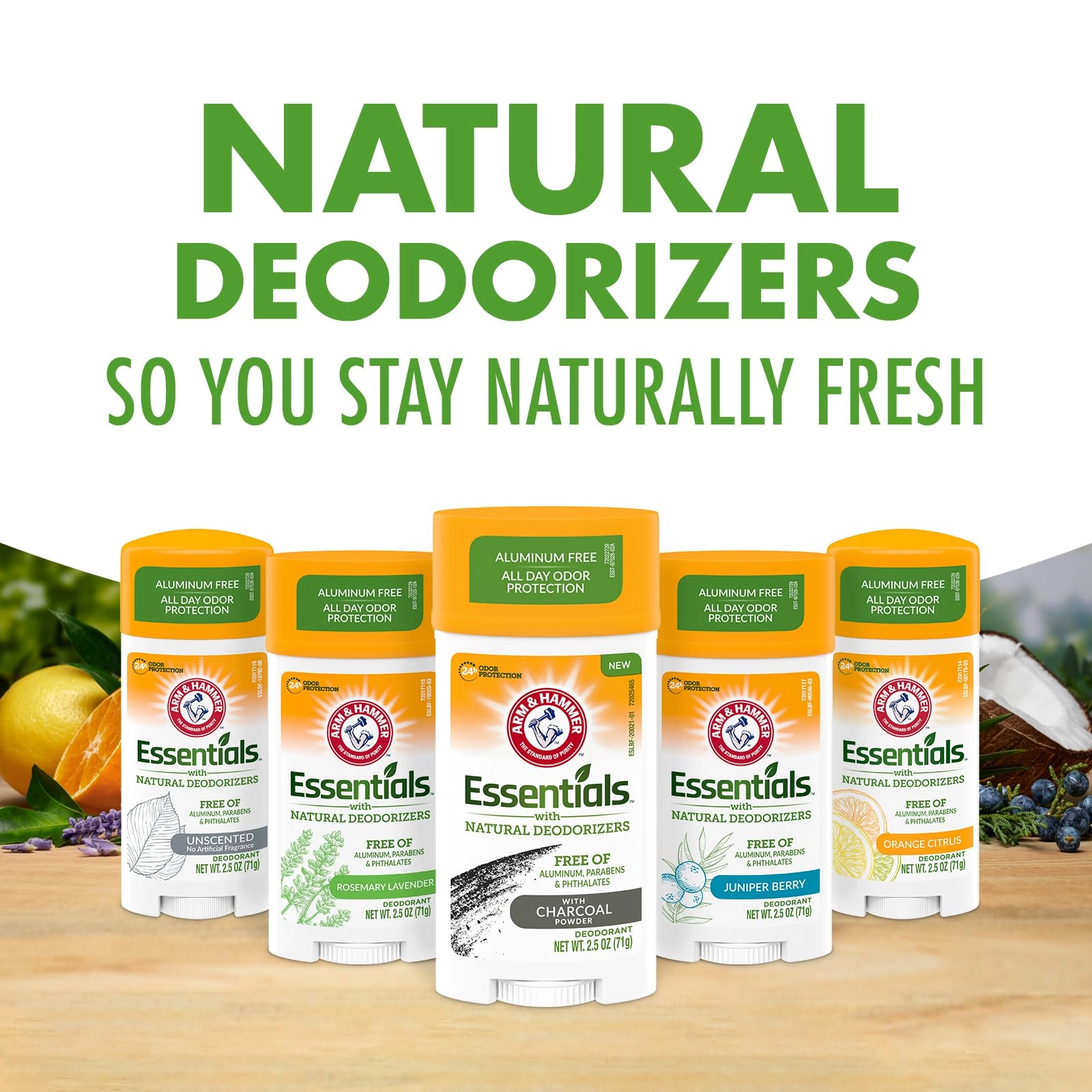 Essentials Charcoal Deodorant - 4-Pack