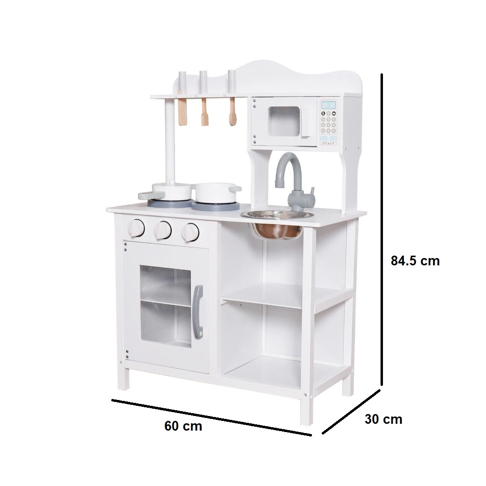 Kids Classic Wooden Toy Kitchen Playset (5551007-W10C404H)