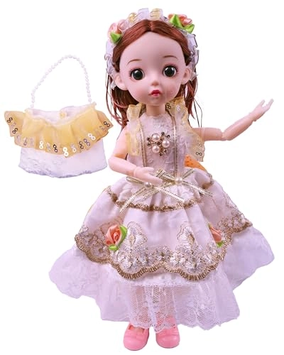Cute Doll - 12-Inch Plastic Wedding Dress Ages 3+