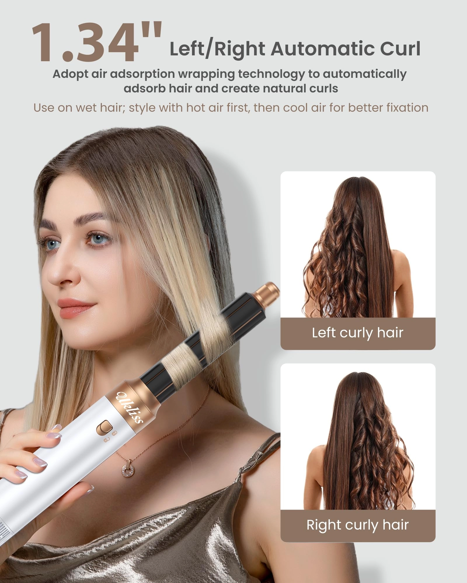Hair Dryer Brush 6 in 1 - 110000 RPM Gold