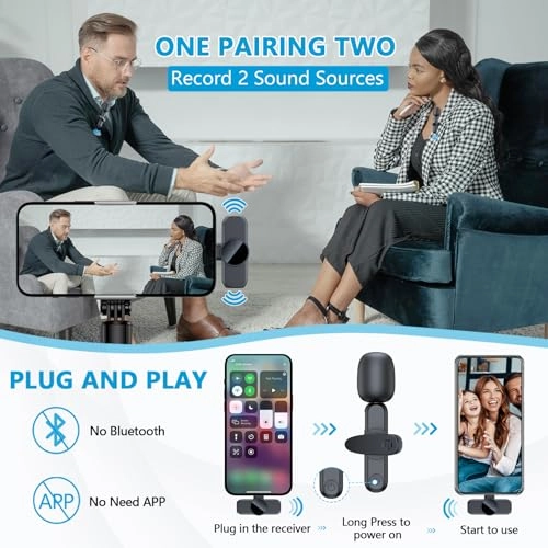 Wireless Microphone - 2pcs 2.4 GHz