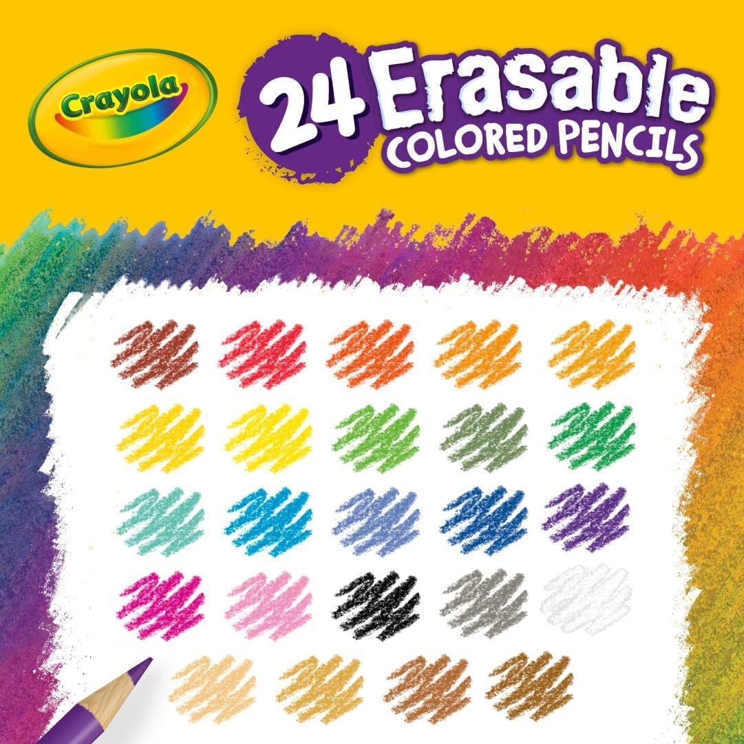 Erasable Colored Pencils - 24 Pack