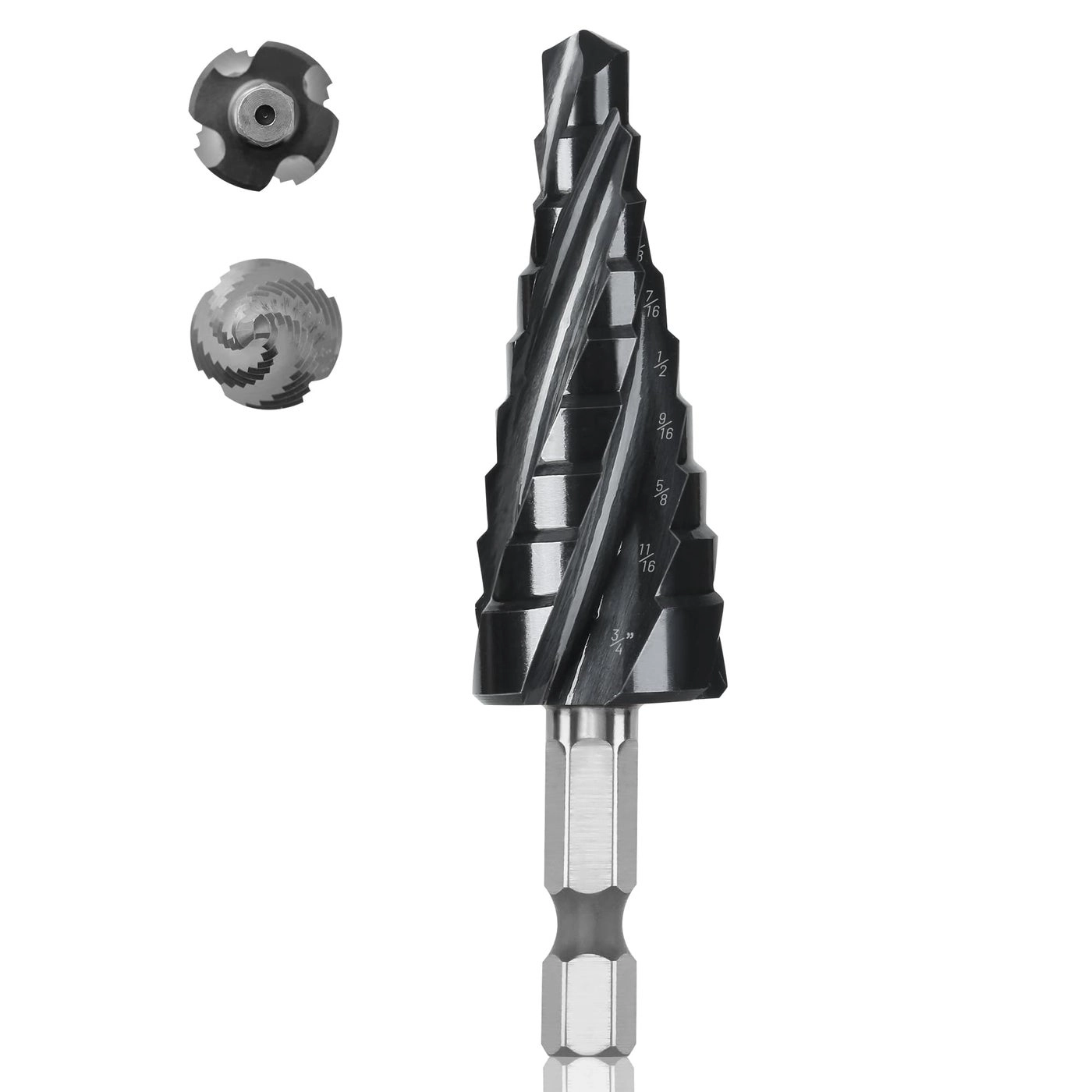 IRONANT Cobalt M35 Step Drill Bit - 1/4"" To 3/4""