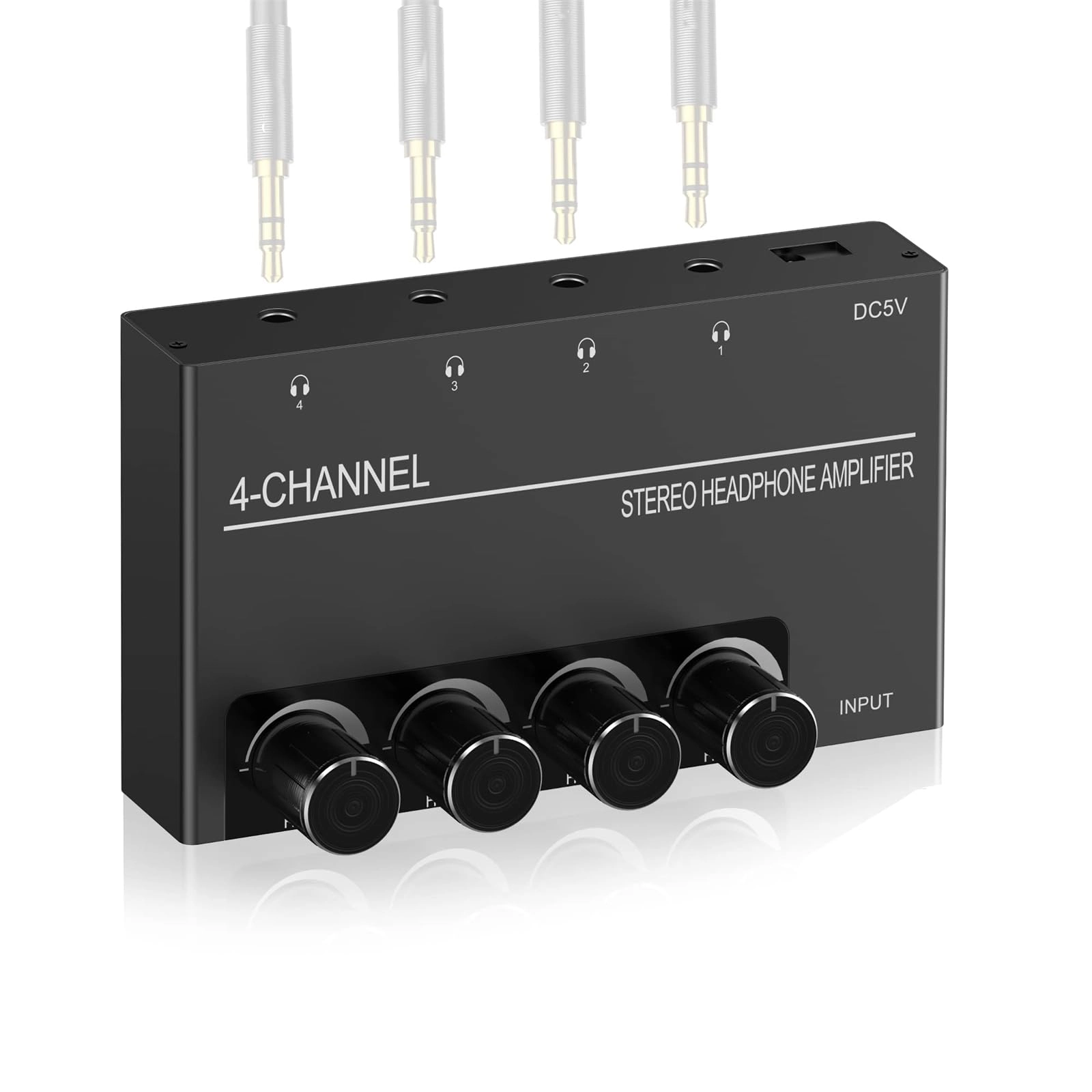 Headphone Amplifier - 4 Channel 1/4In 3.5mm TRS
