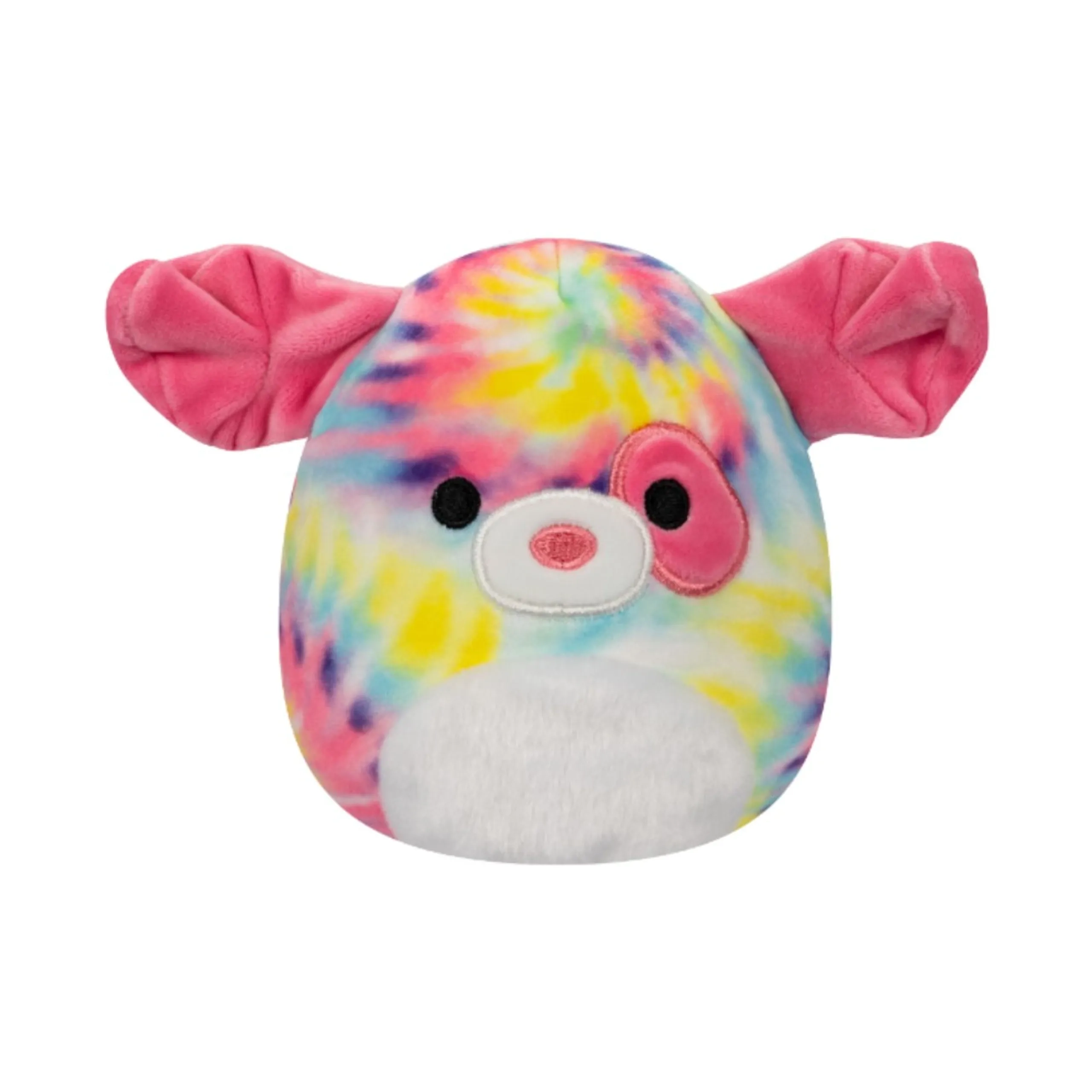Squishmallows Pink Tabby Cat Laura 12.50 cm Plush + Rainbow Tie-Dye Dog Shena 12.50 cm Plush