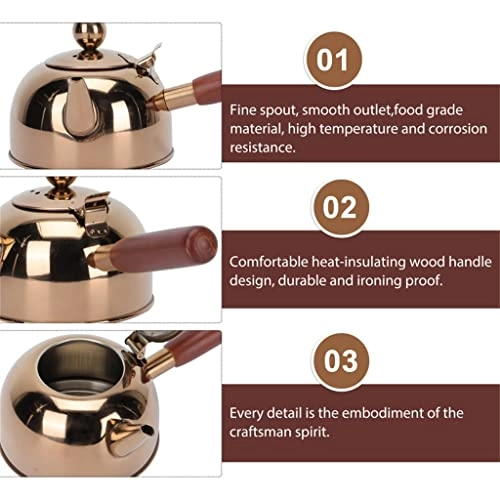 Kettle Tea Teapot - Stainless steel, wood 500ML