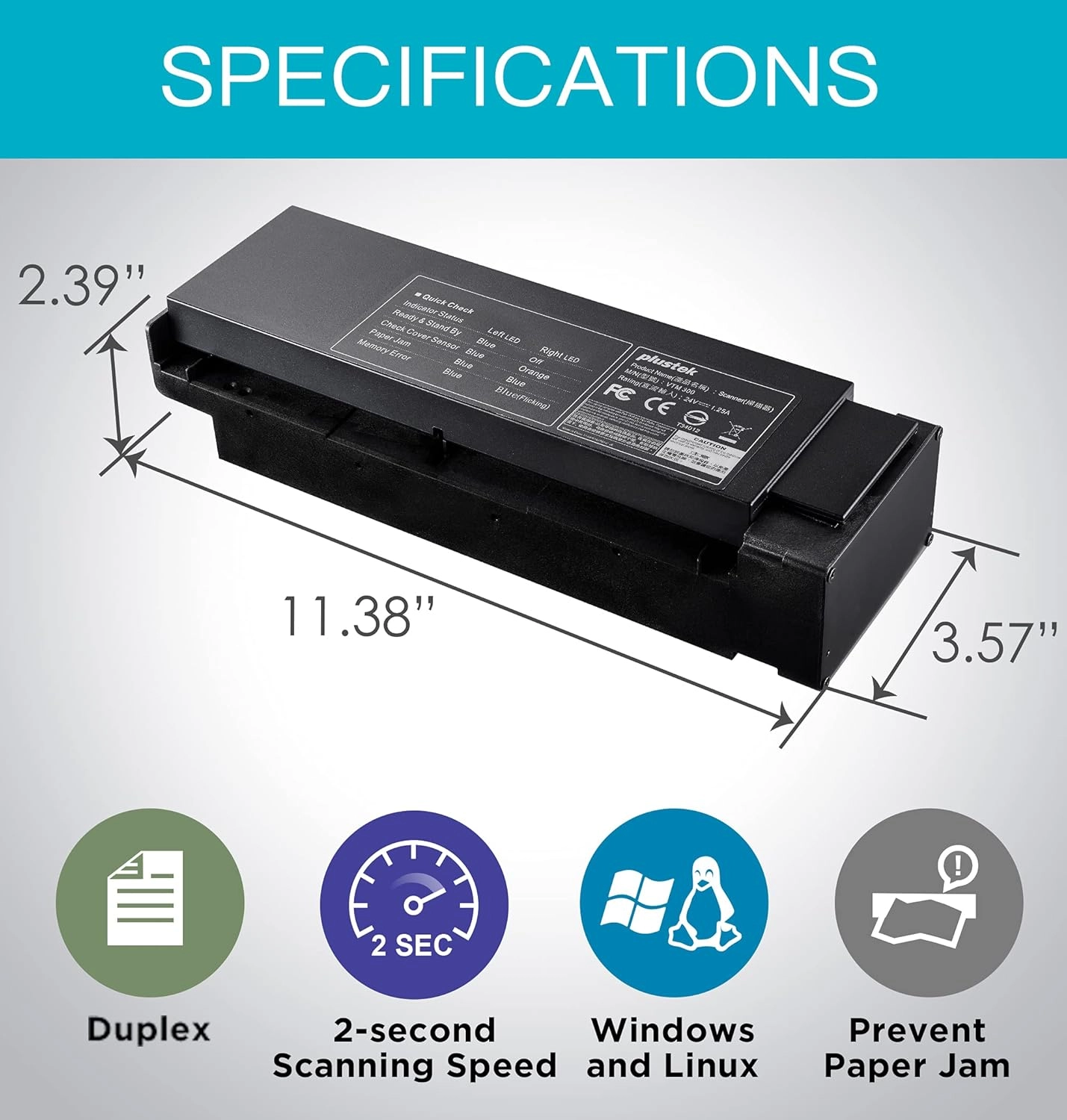 VTM 300 - High Speed Duplex Barcode Recognition