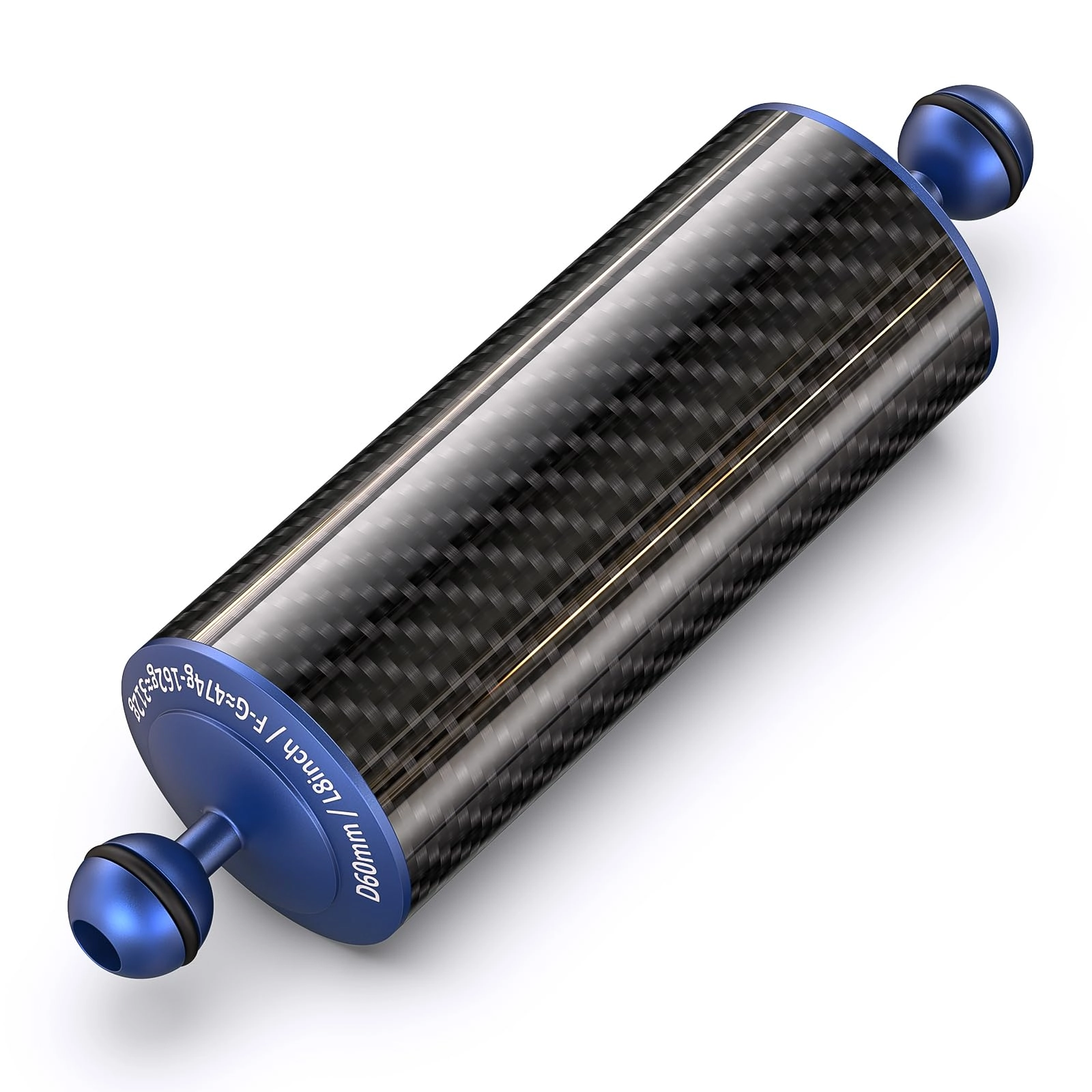 Yornimir Carbon Fiber Underwater Float Arm - Dual Ball Mounts Compatible with Diving Trays