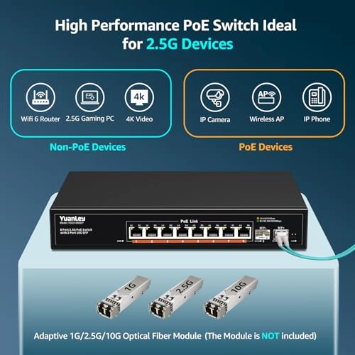9 Port | 8*PoE+ (2500Mbps)(120w) 9-ports