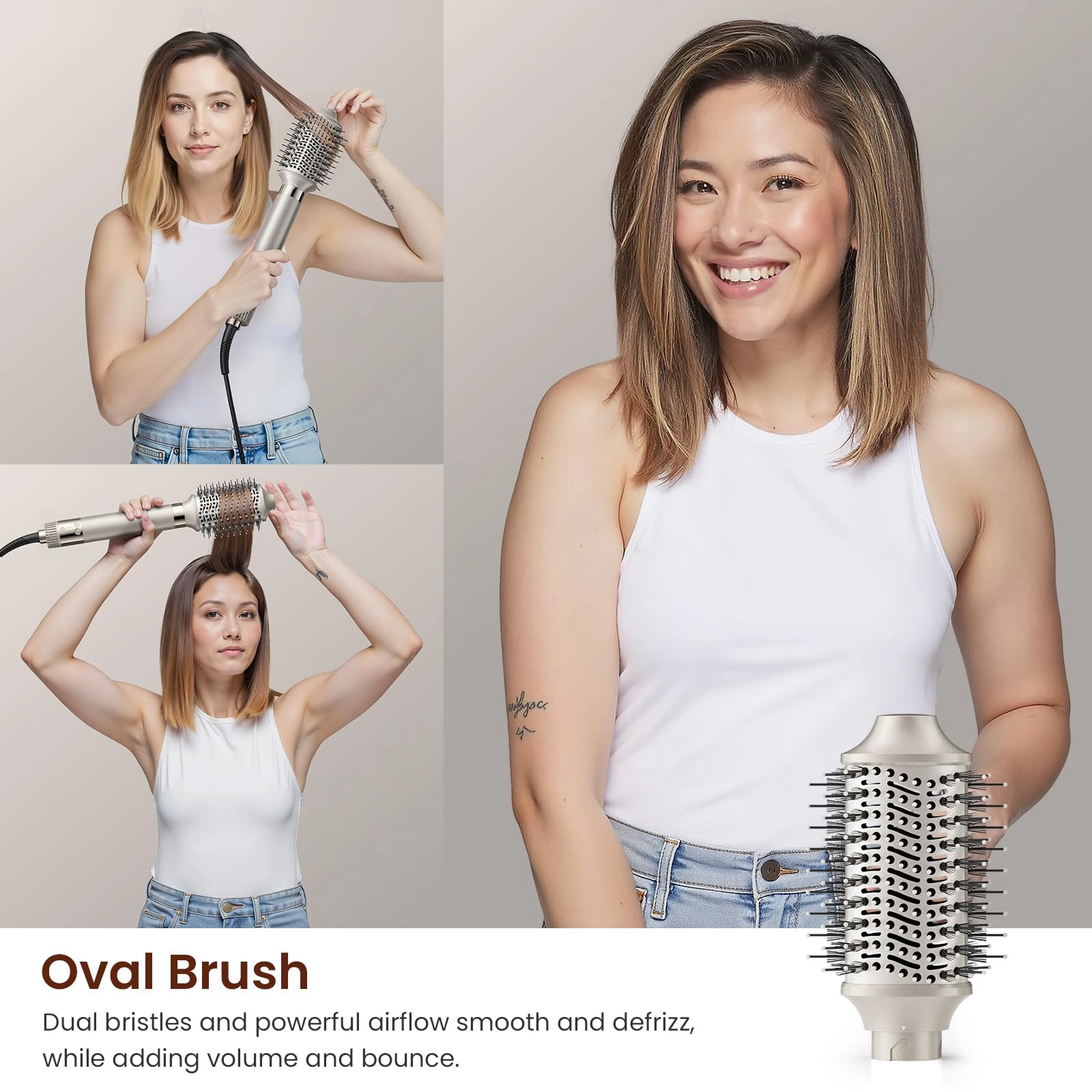 5-in-1 Hot Air Styler - 110,000 RPM Champagne White